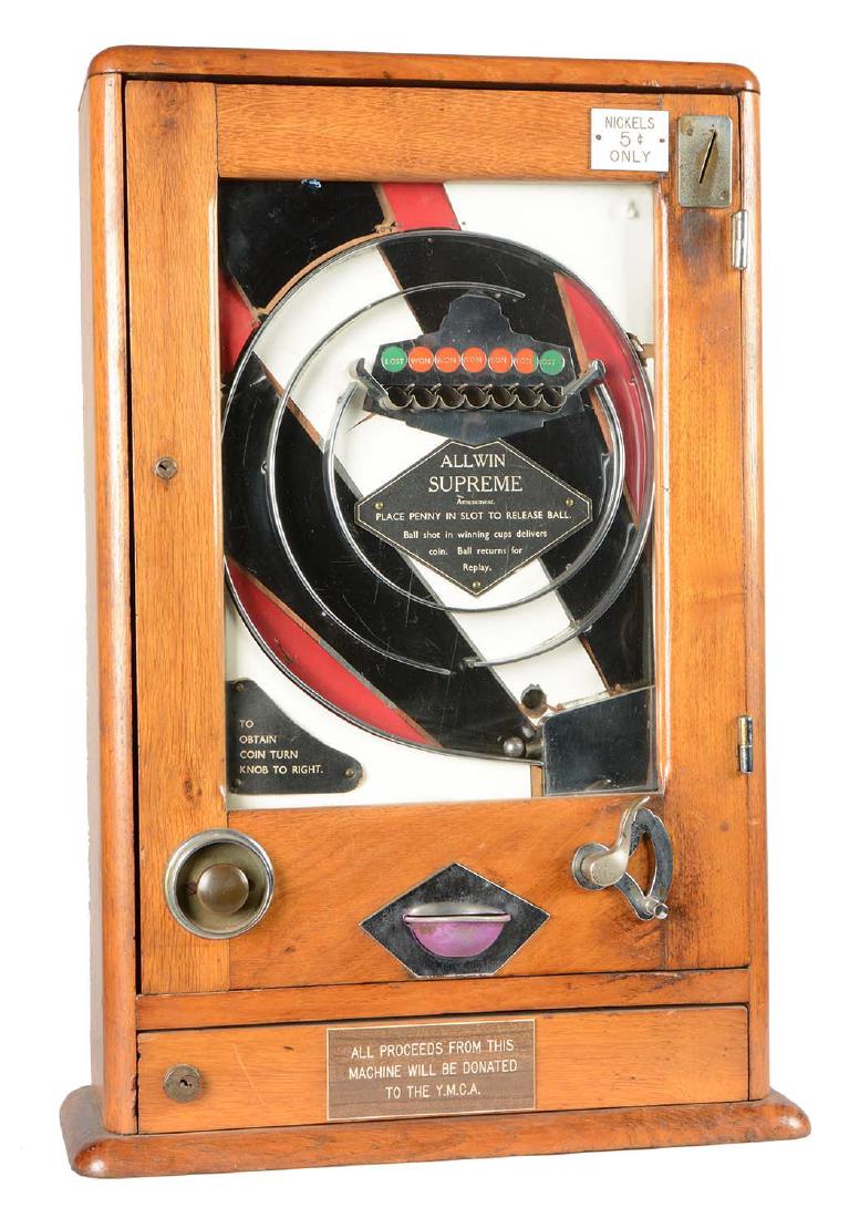 **5¢ Allwin Supreme Spiral Coin Shoot Game. (1 of 7)