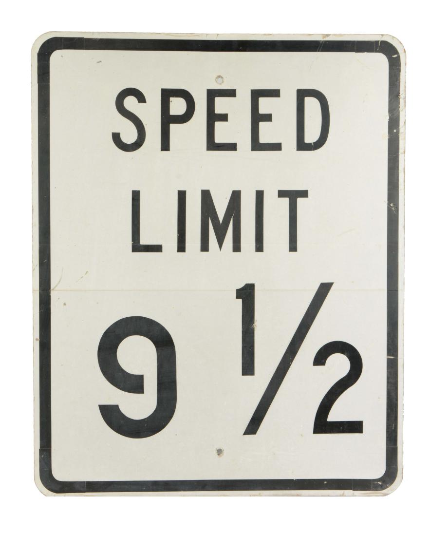 Speed Limit 9-1/2 Sign. (1 of 3)
