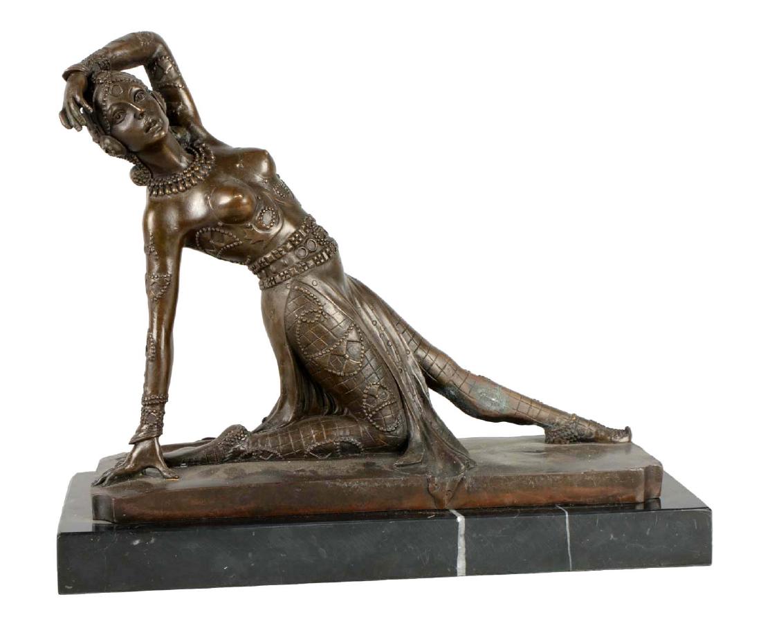 Small Bronze Sculpture Of A Courtesan. (1 of 6)