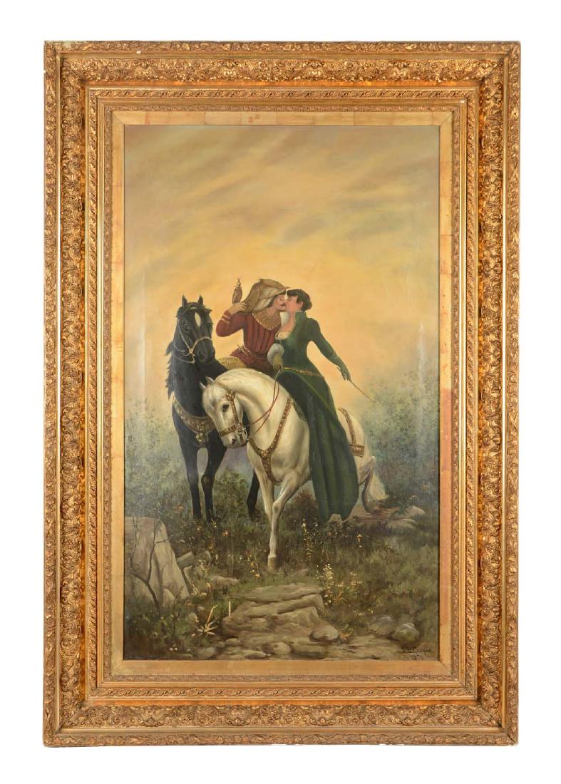 Framed Cooper Oil Painting. (1 of 8)