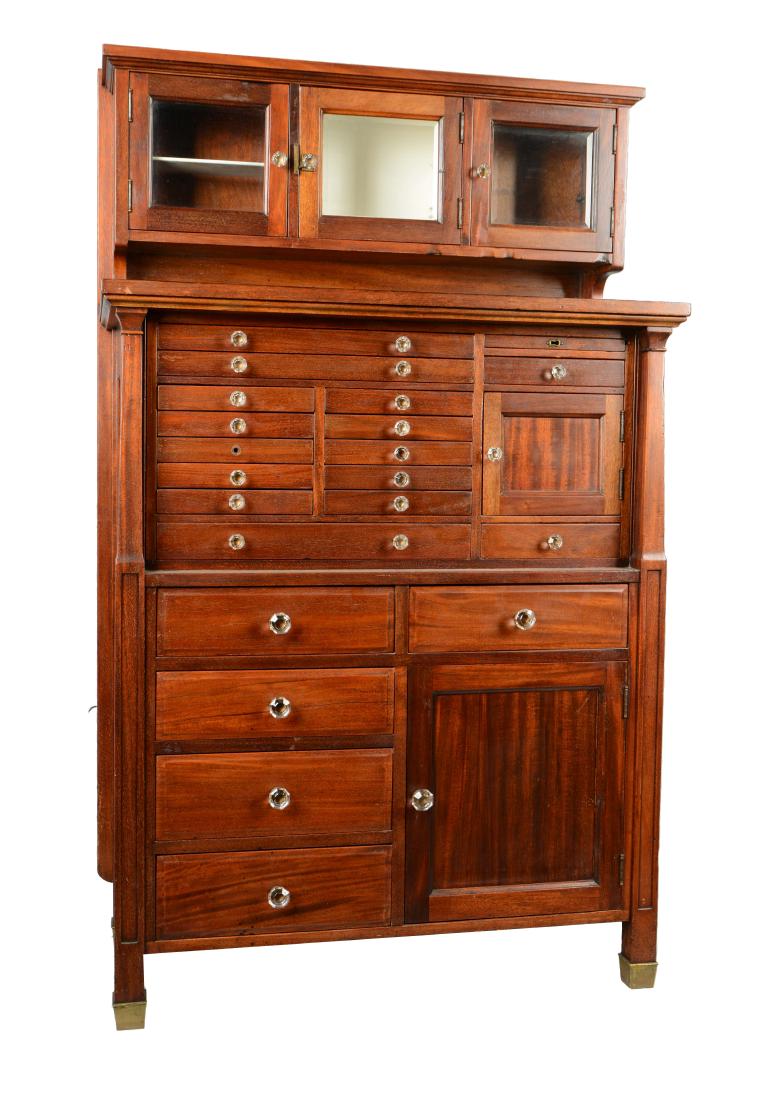 Antique Mahogany Dental Cabinet. (1 of 12)