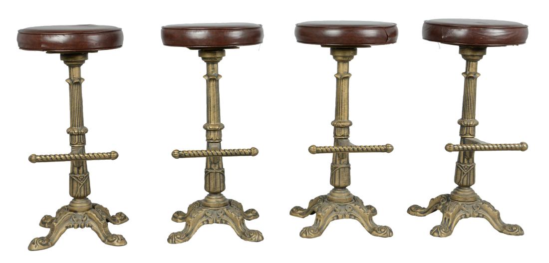 Lot Of 4: Soda Parlor Bar Stools. (1 of 7)