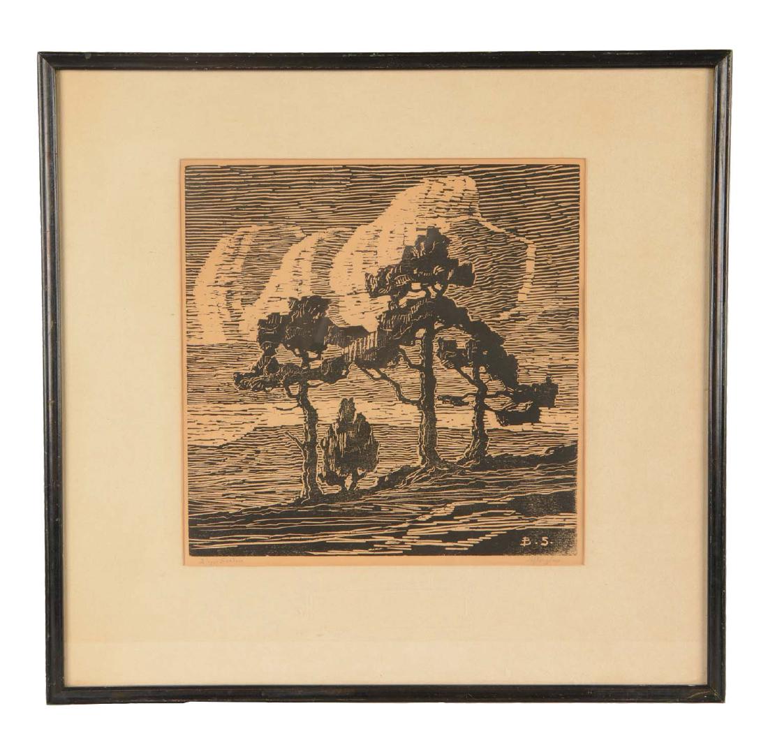 Sandzen Nailhead Woodcut Print. (1 of 8)