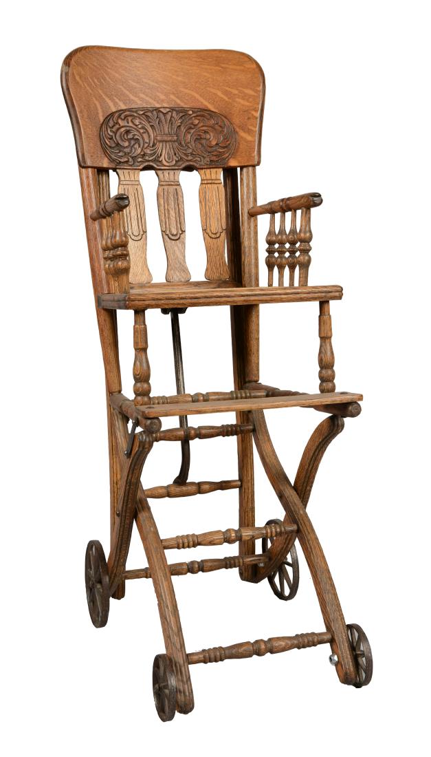Oak High Chair. (1 of 8)