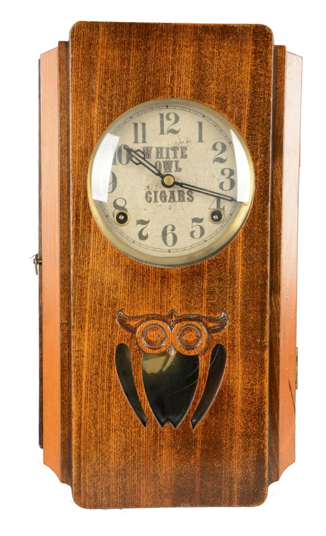 Lot Of 2: White Owl Cigars Wall Clock And Buggy (1 of 9)