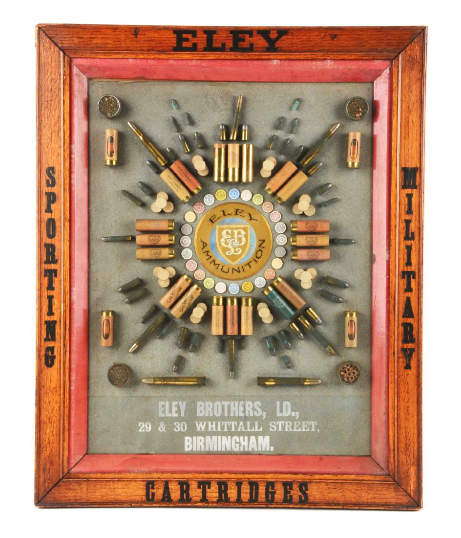 Eley Brothers Ltd Framed Ammunition Display.