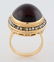 Garnet and Sea Pearl Ring. - 2