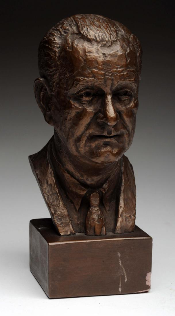 Small Clay Bust of President Johnson. (1 of 3)