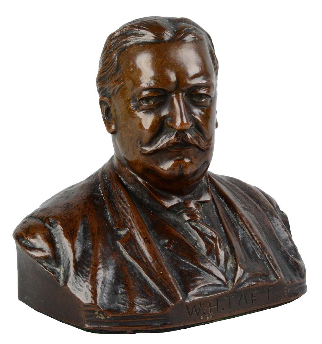 Miniature Bronze Bust of President Taft. (1 of 5)