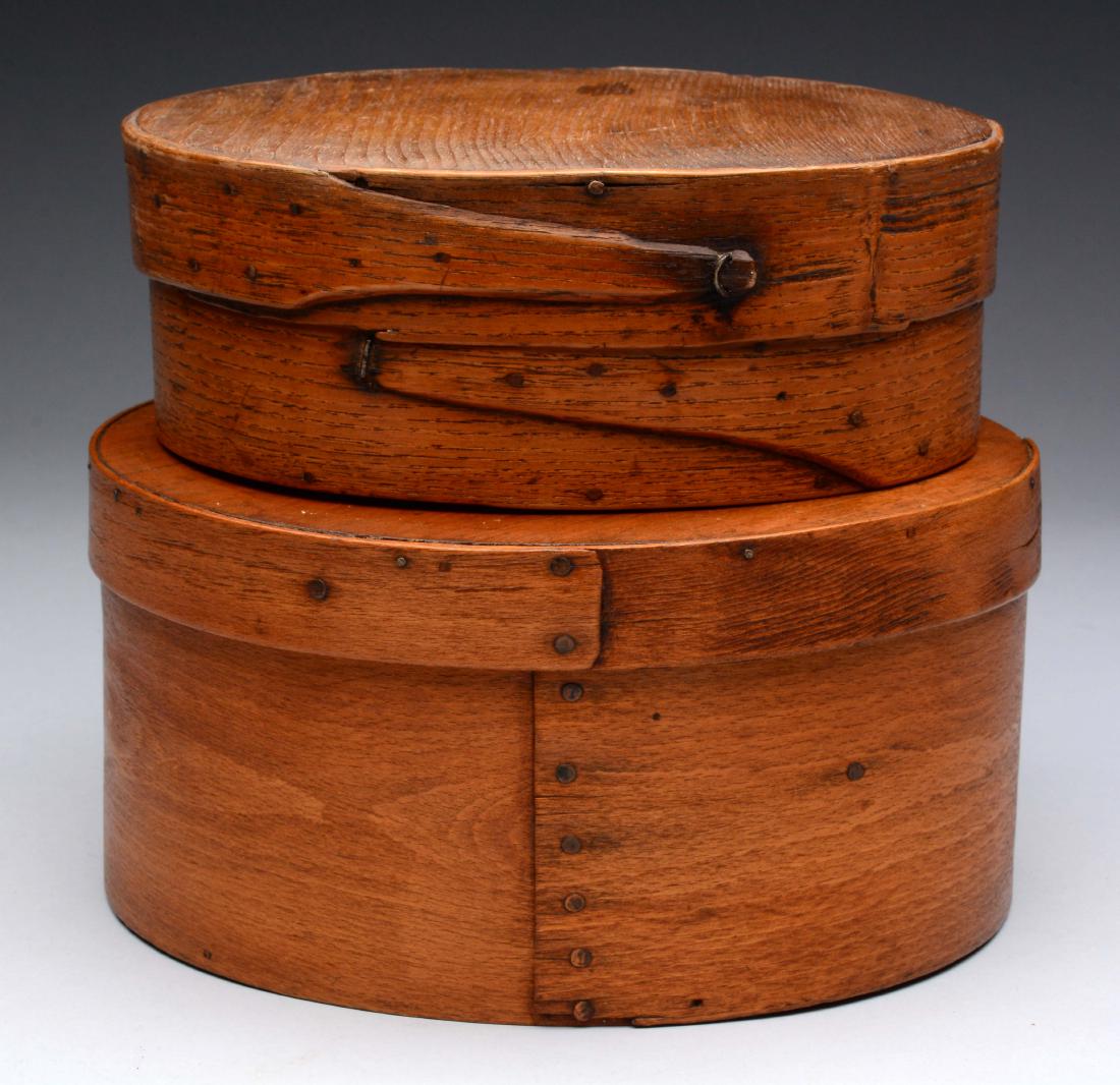 Lot Of 2 Wooden Shaker Boxes.