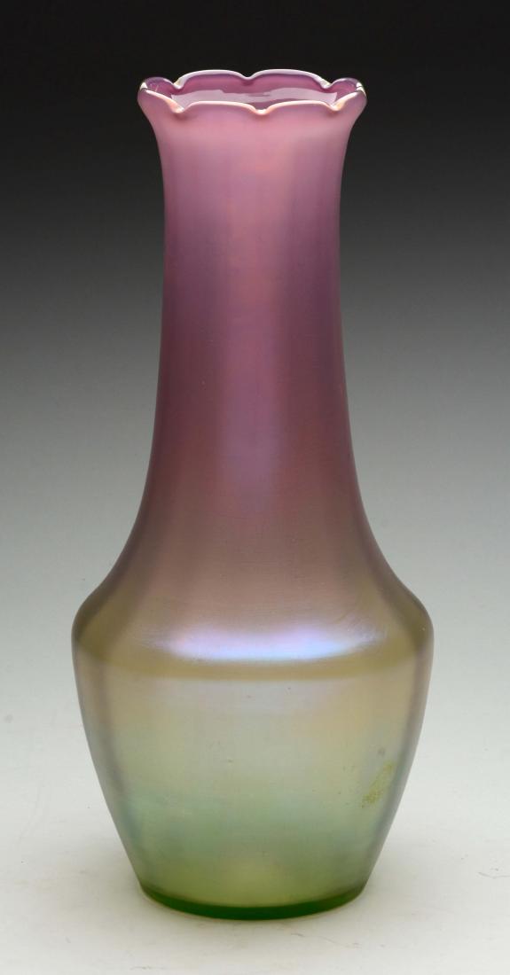 Loetz Syrius Optisch.: Hurbert Gessner designed shape made exclusively for E Bakalowits & SÃ¶hne in Vienna. It is product number 85 â€“ 4023. The piece was manufactured in 1900. For attribution, see "Loetz Bohemian G