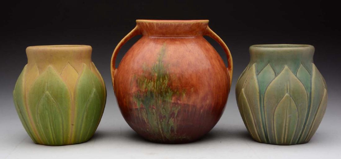 Lot of 3: Roseville Arts & Crafts Vases. (1 of 7)