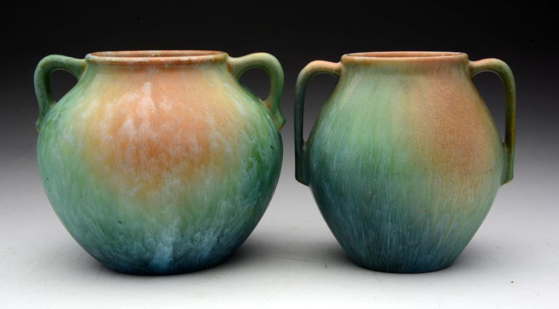 Lot of 2: Roseville Earlam Vases. (1 of 6)