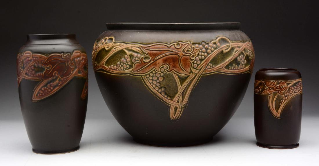 Lot of 3: Roseville Rosecraft Vintage. (1 of 7)