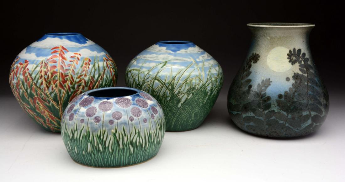 Lot of 4: Tim Eberhardt Contemporary Pots. (1 of 14)