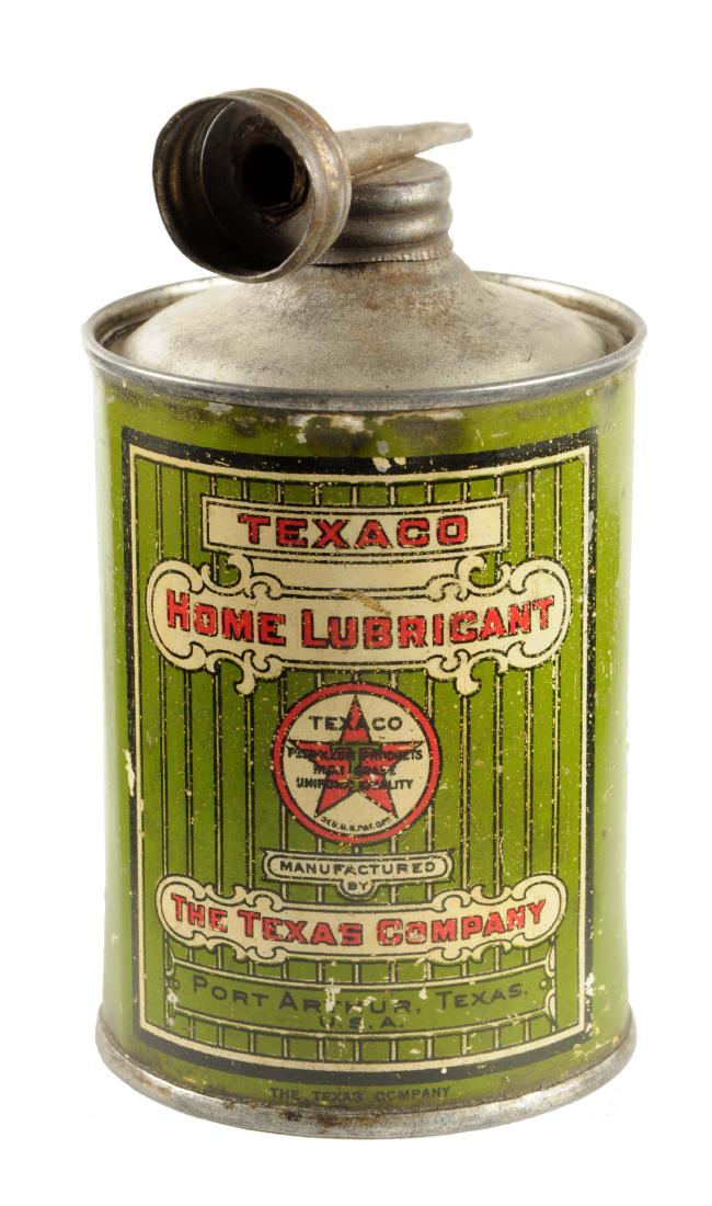 Texaco Home Lubricant Pin Stripe Can. (1 of 2)