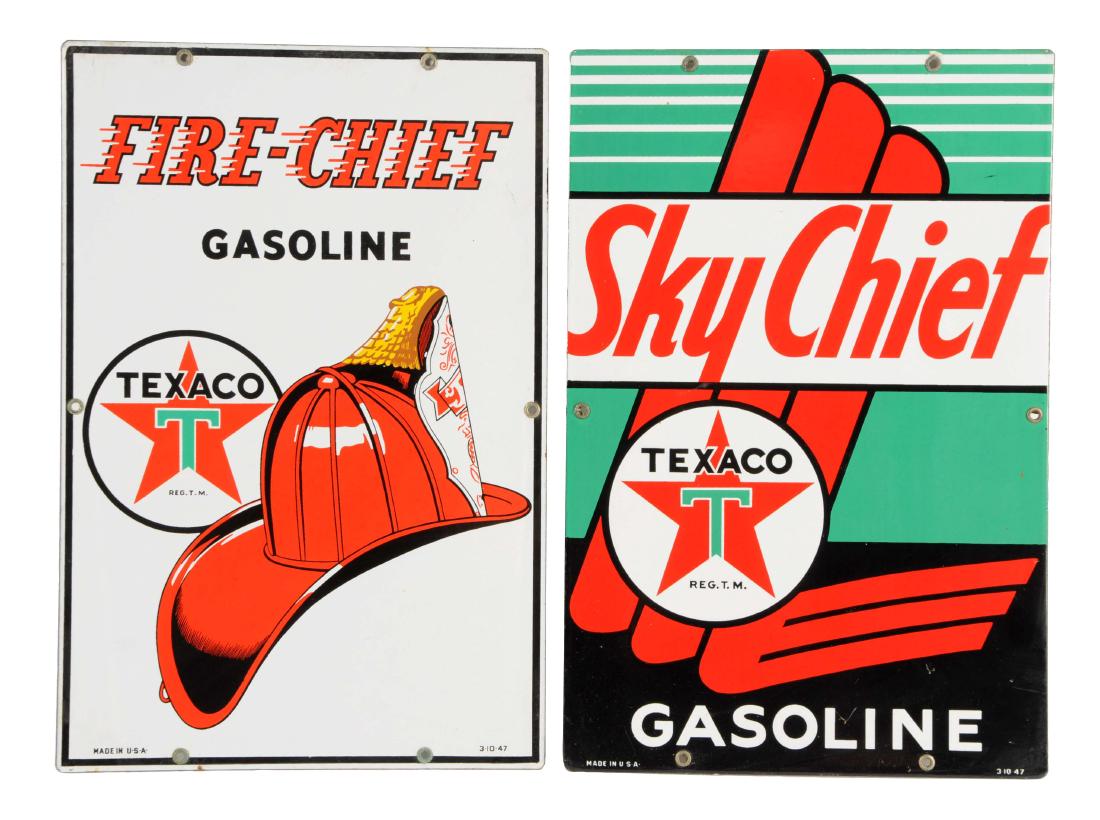 Lot of 2: Texaco Fire Chief & Sky Chief Porcelain (1 of 4)