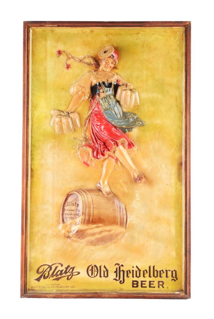 1933 Blatz Beer Advertising Relief Sign. (1 of 4)