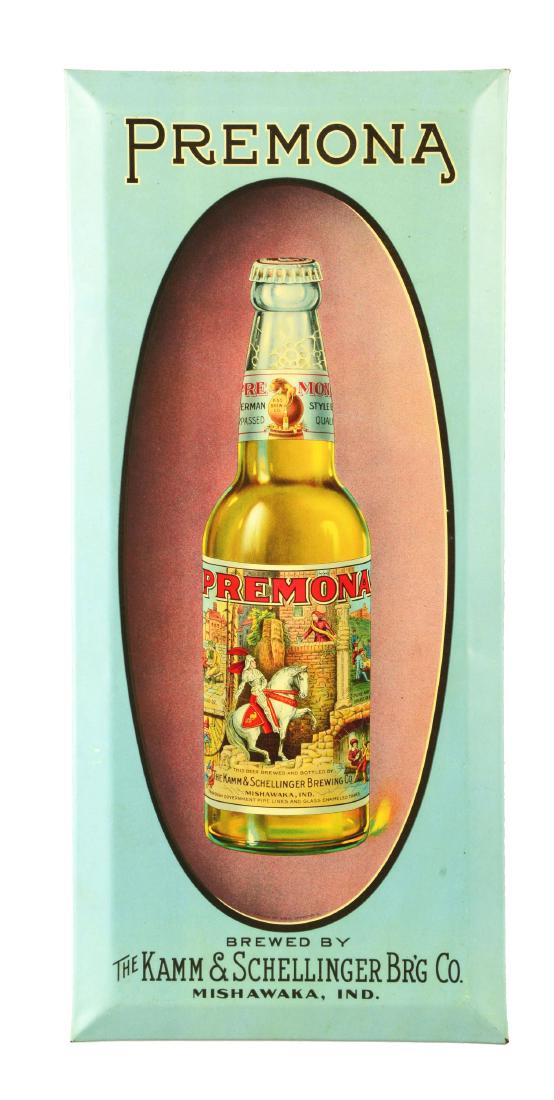 Premona Tin Over Cardboard Sign. (1 of 7)