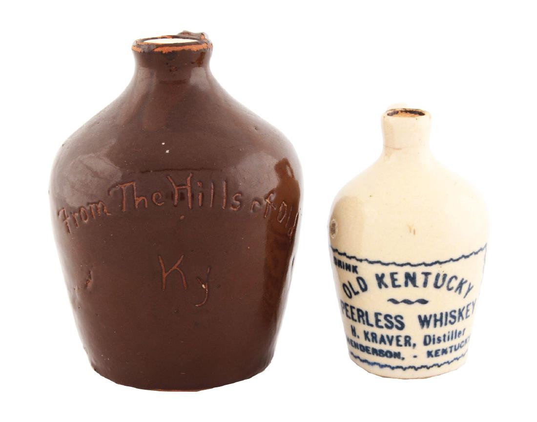 Lot of 2: Small Early Whiskey Jugs. (1 of 4)