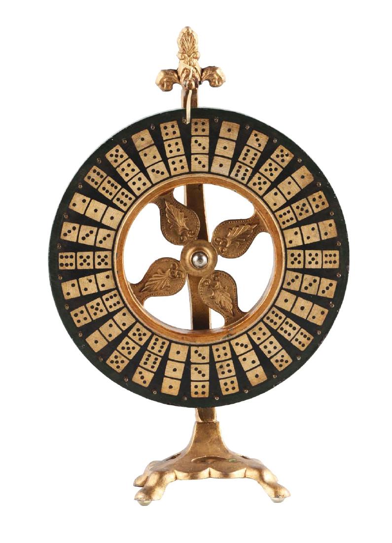 Miniature Wood Gambling Wheel. (1 of 3)