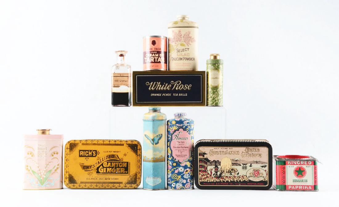 Lot Of 11:  Assorted Spices & Powders Cans. (1 of 3)