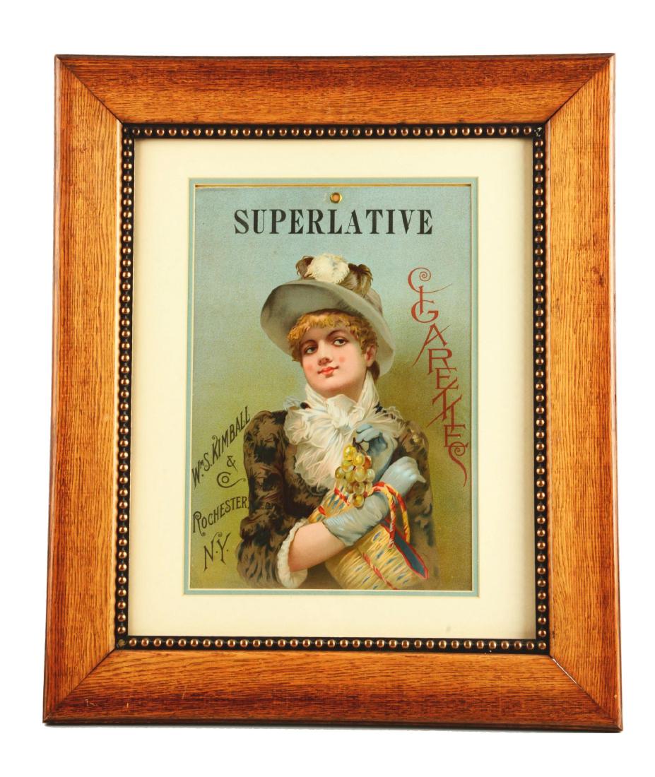 Superlative Cigarettes Cardboard Sign. (1 of 5)