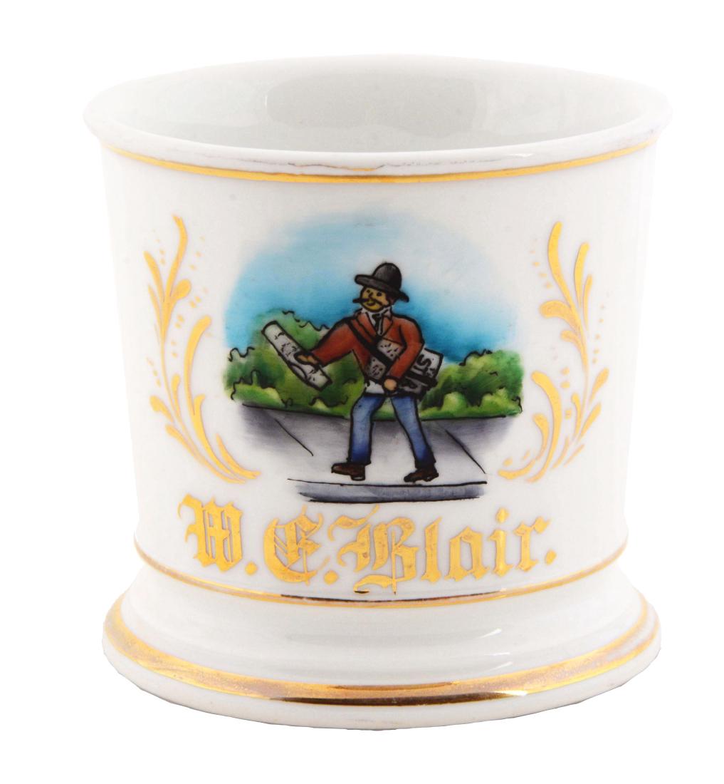 Newspaper Delivery Boy Occupational Shaving Mug. (1 of 4)