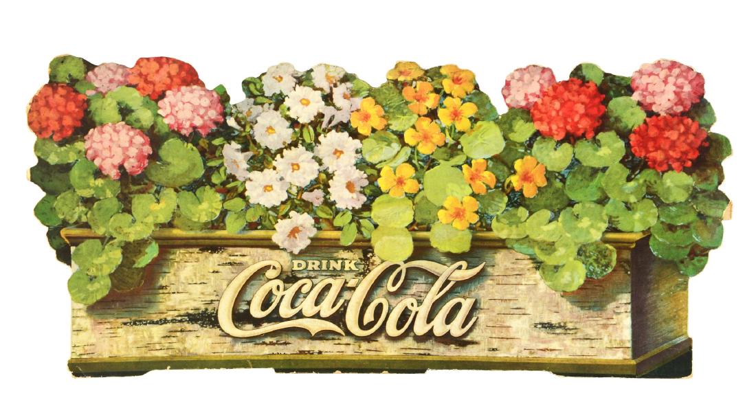 1922 Coca-Cola Cardboard Flower Box Element. (1 of 7)