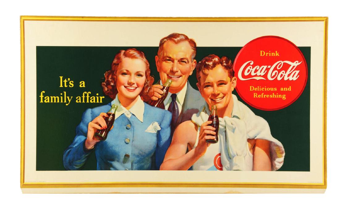 Gorgeous 1941 Family Affair Coca-Cola Poster. (1 of 8)