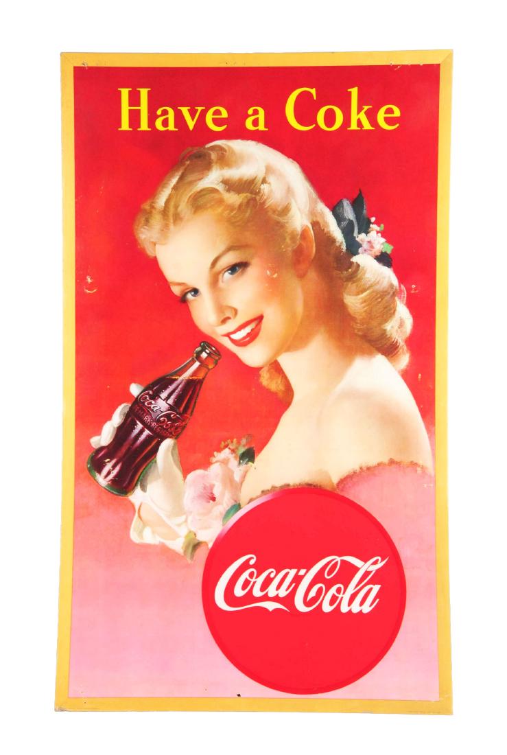 1948 Large Vertical Coca-Cola Poster. (1 of 1)