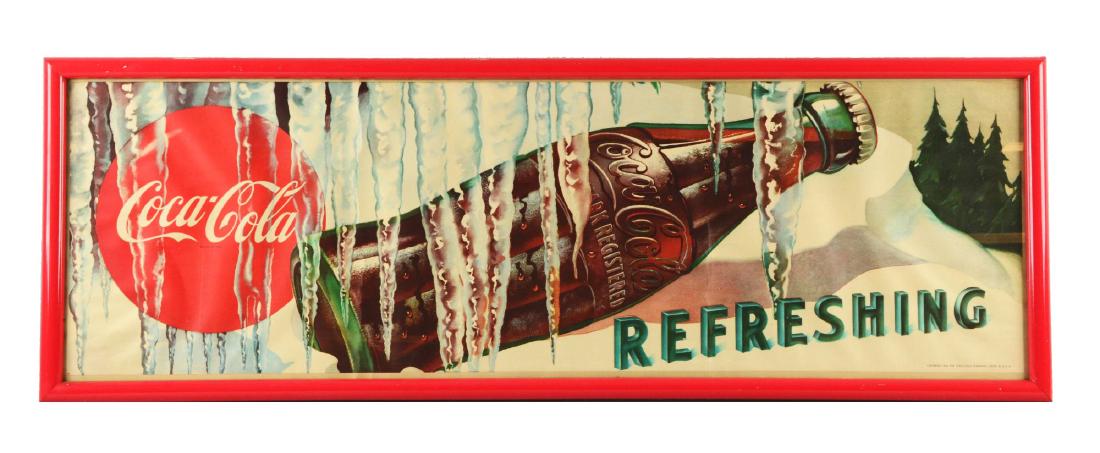 1950 Long Horizontal Coke Paper Poster. (1 of 8)