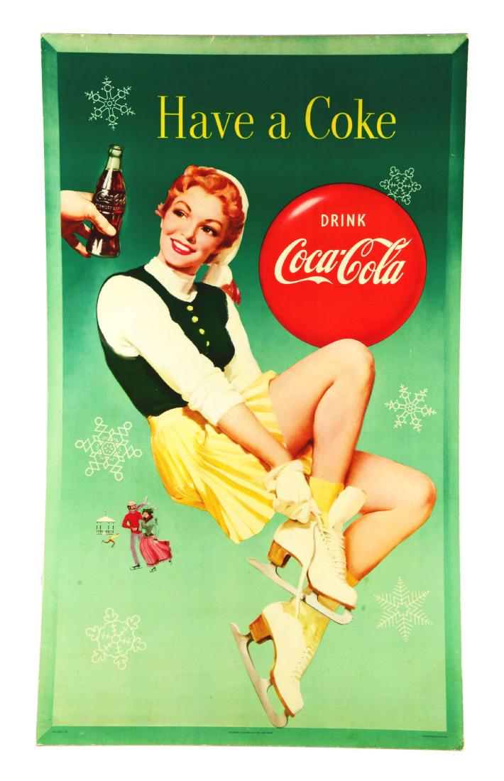 1950's Skater Girl Large Coke Poster. (1 of 11)