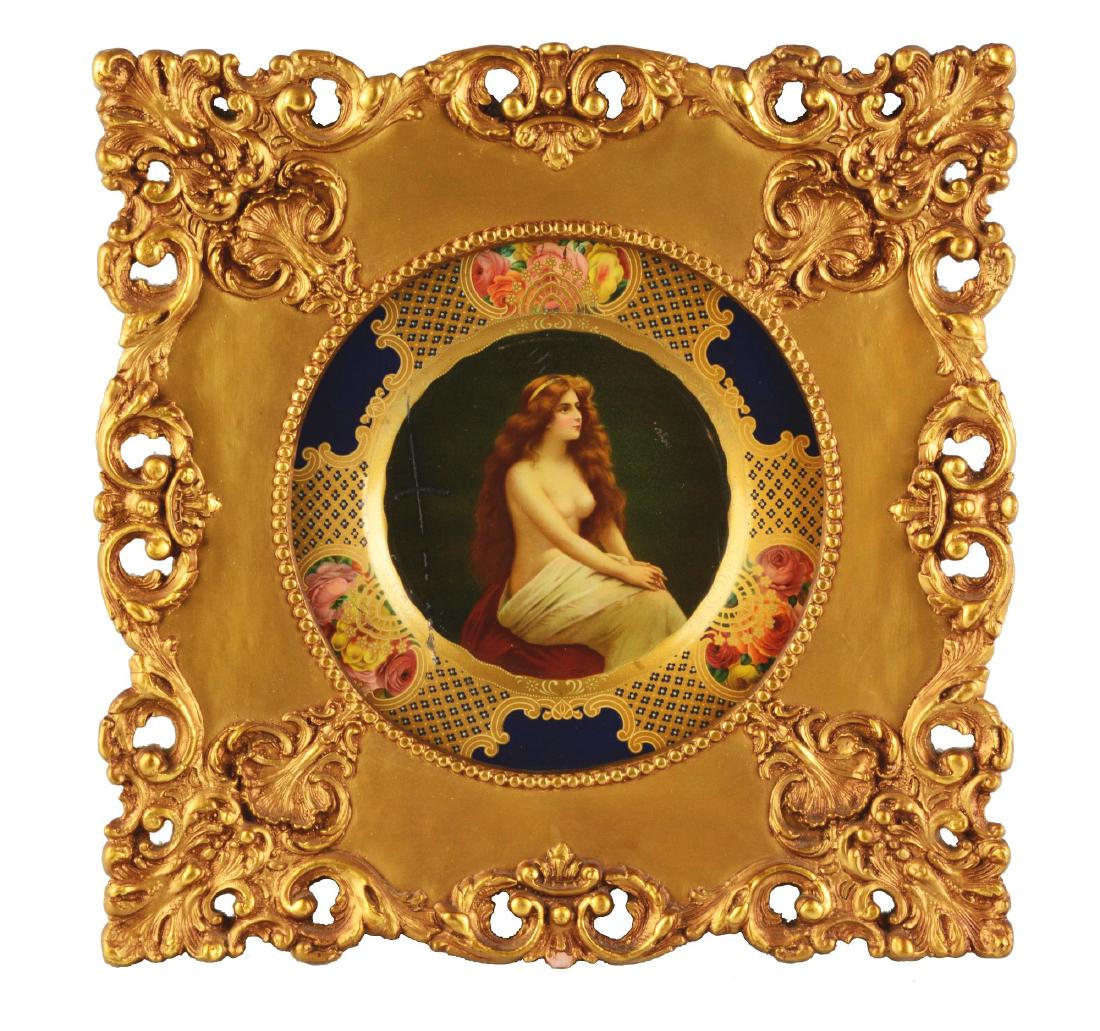 Framed Coca-Cola Topless Vienna Art Plate. (1 of 9)