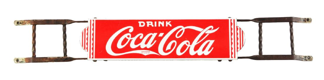 1930's Coca-Cola Porcelain & Iron Door Push. (1 of 12)