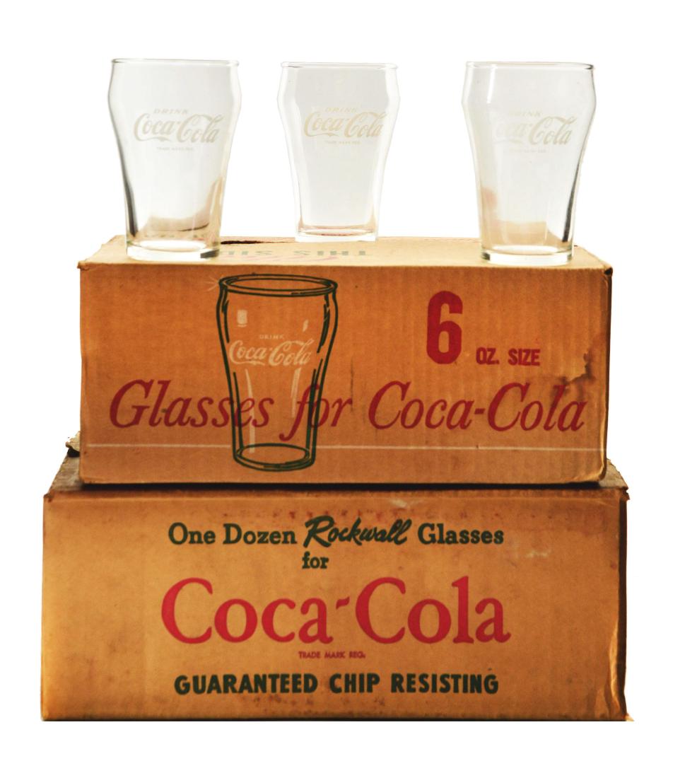 Lot of 2: Two Dozen Boxed Coca-Cola Glasses. (1 of 6)