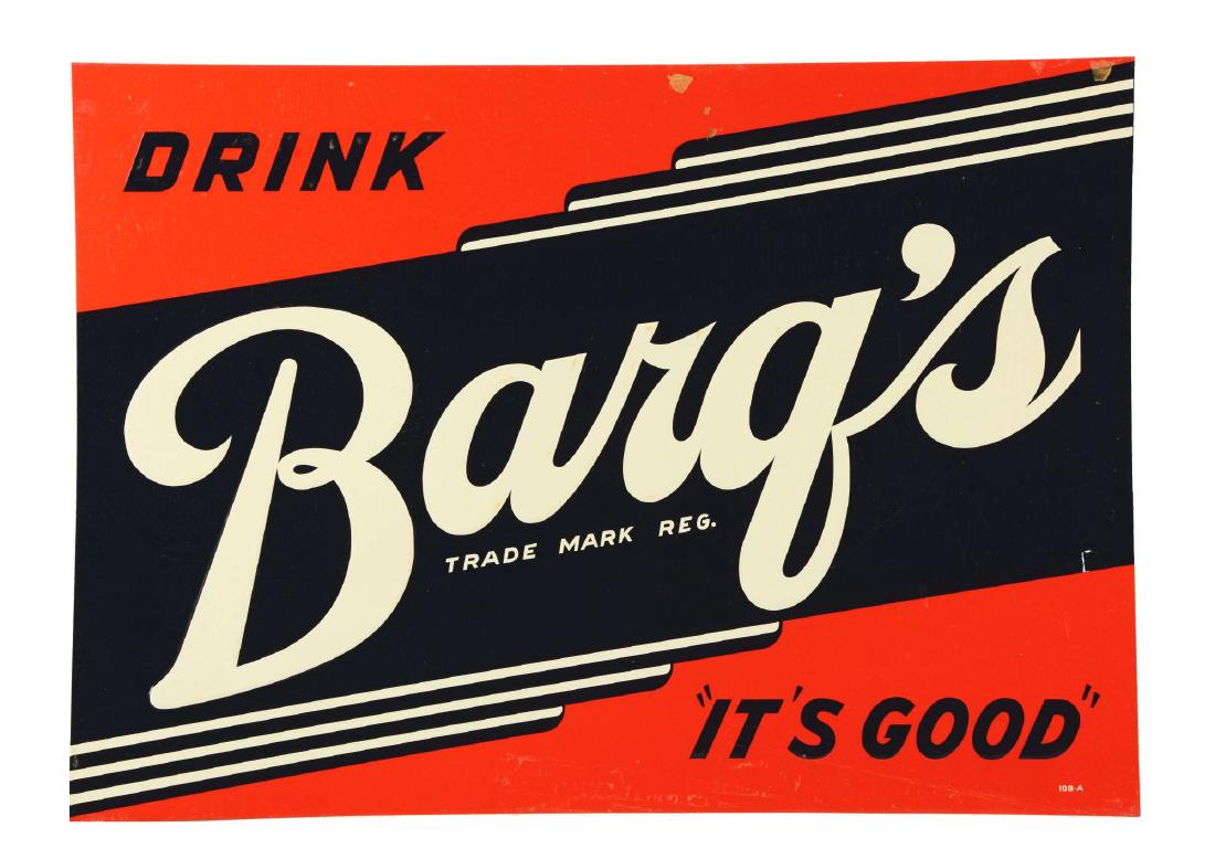 Tin Drink Barq's Sign. (1 of 7)