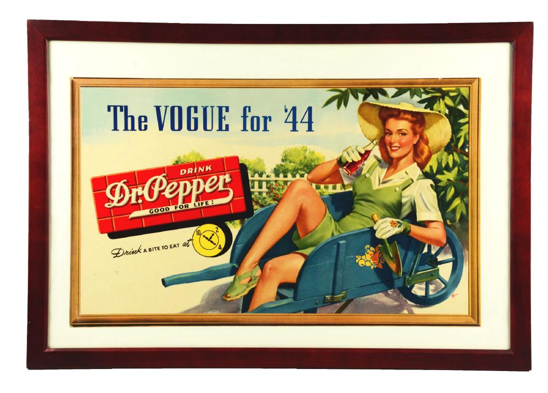Framed: Vogue for 1944 Dr. Pepper Ad. (1 of 8)