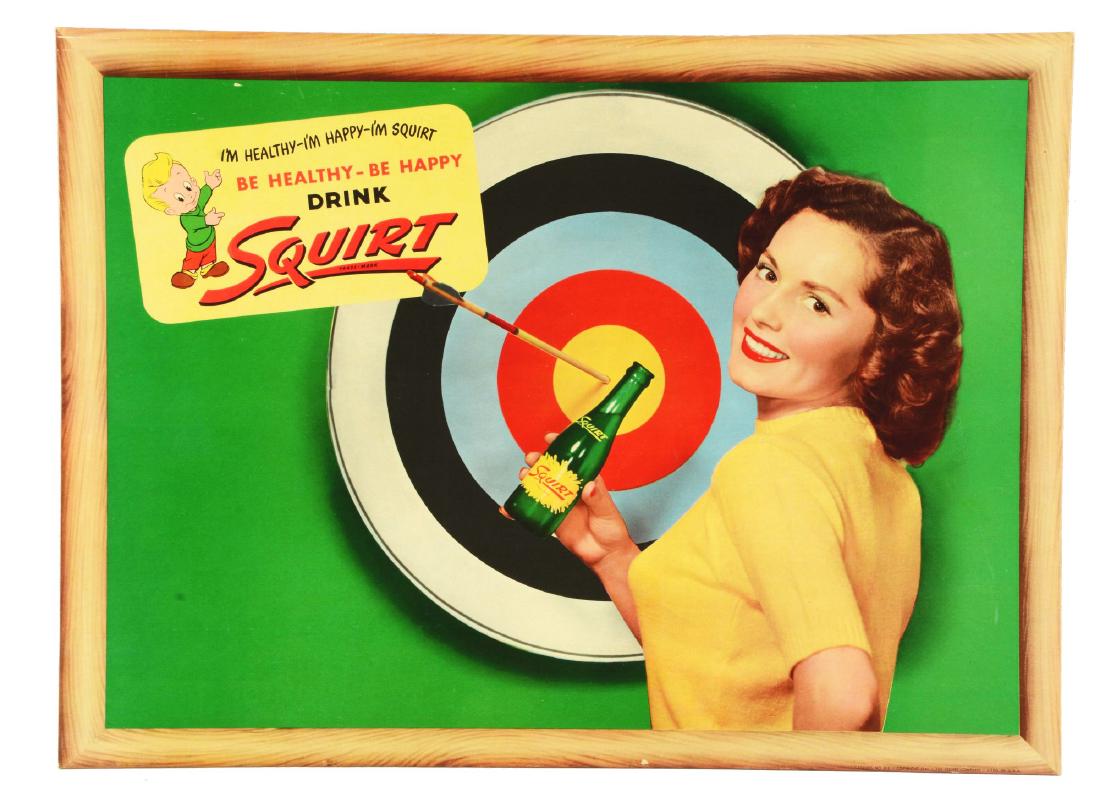 1949 Squirt Cardboard Poster. (1 of 5)
