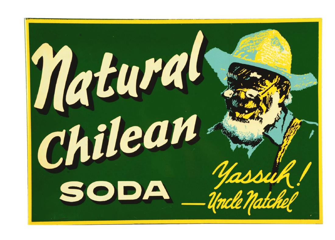1940-50's Natural Chilean Soda Tin Flange Sign. (1 of 10)