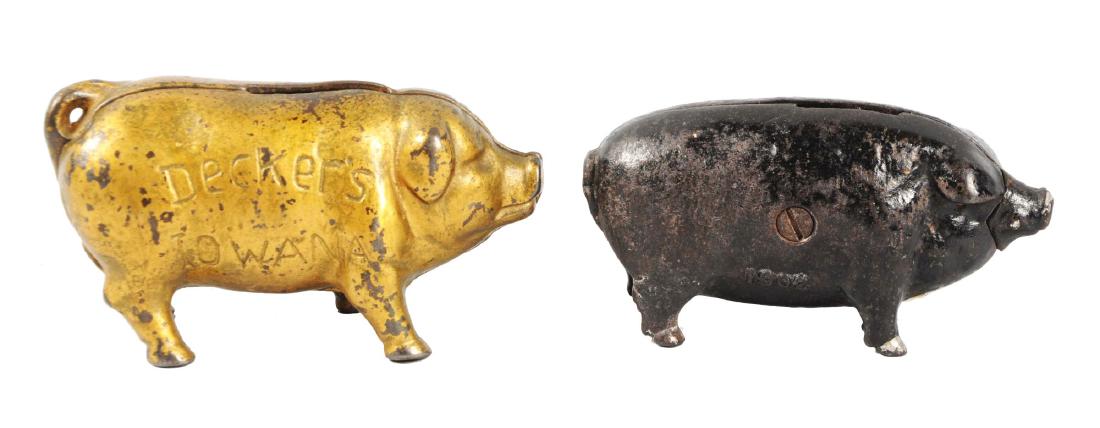 Lot of 2: Cast Iron Pig Still Banks. (1 of 2)
