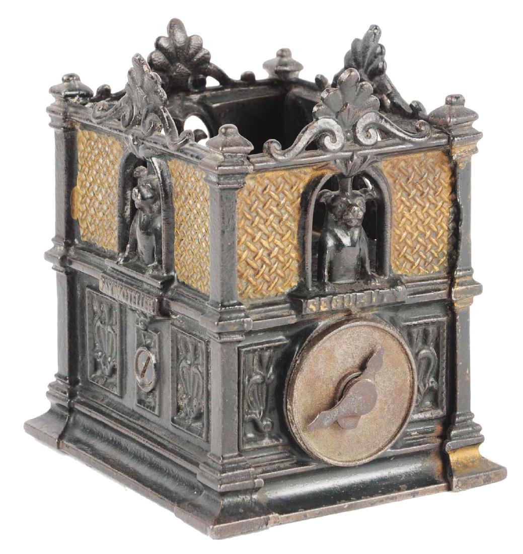 Fidelity Trust Vault Cast Iron Still Bank. (1 of 3)