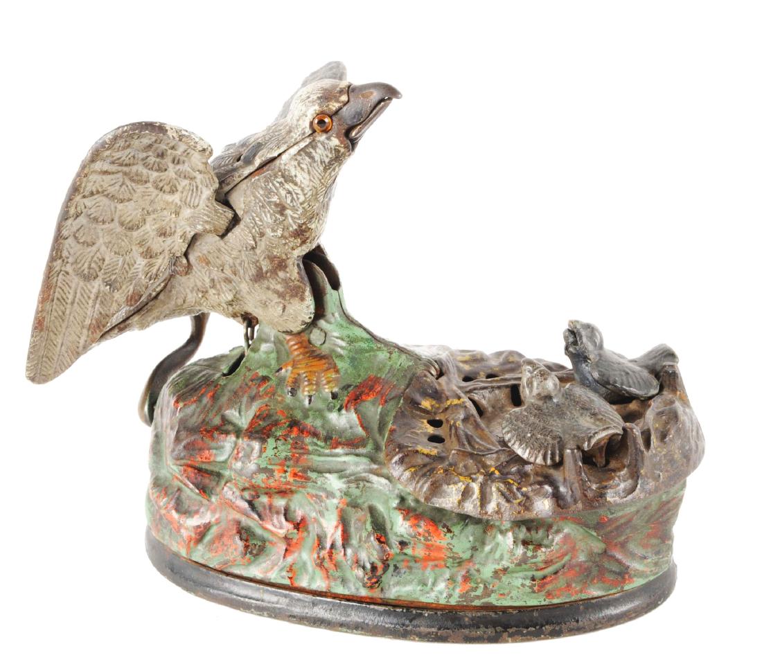 J. & E. Stevens Eagle & Eaglets Cast Iron Mechanical (1 of 4)