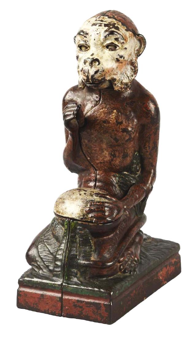 J. & E. Stevens Monkey & Coconut Mechanical Bank. (1 of 2)