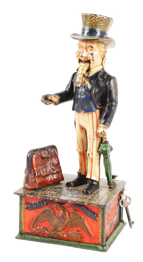 Shepard Hardware Uncle Sam Cast Iron Mechanical Bank. (1 of 3)