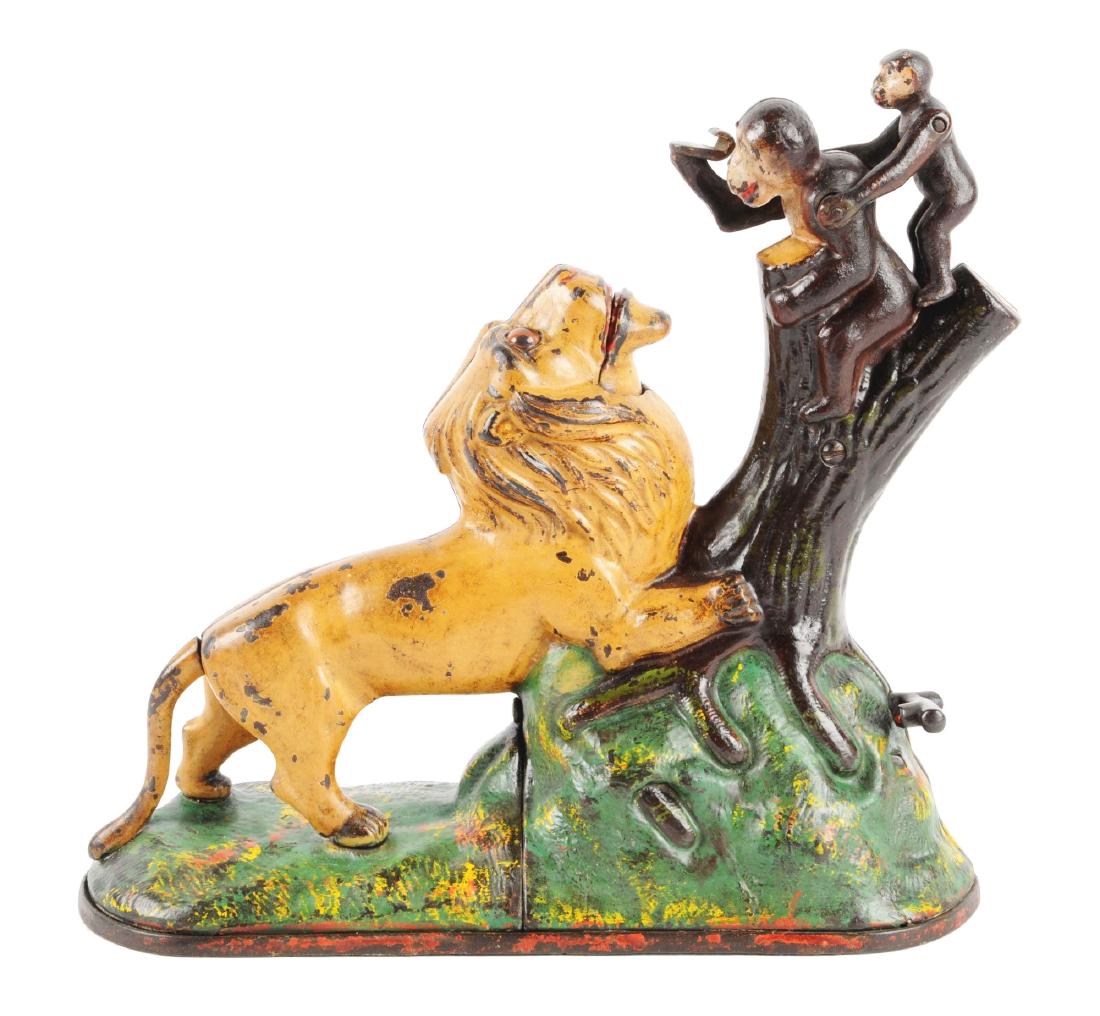 Kyser & Rex Lion & Two Monkeys Cast Iron Mechanical (1 of 3)