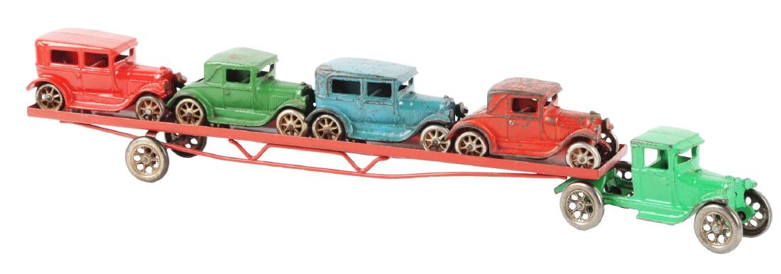 Arcade Cast Iron Car Hauler. (1 of 2)