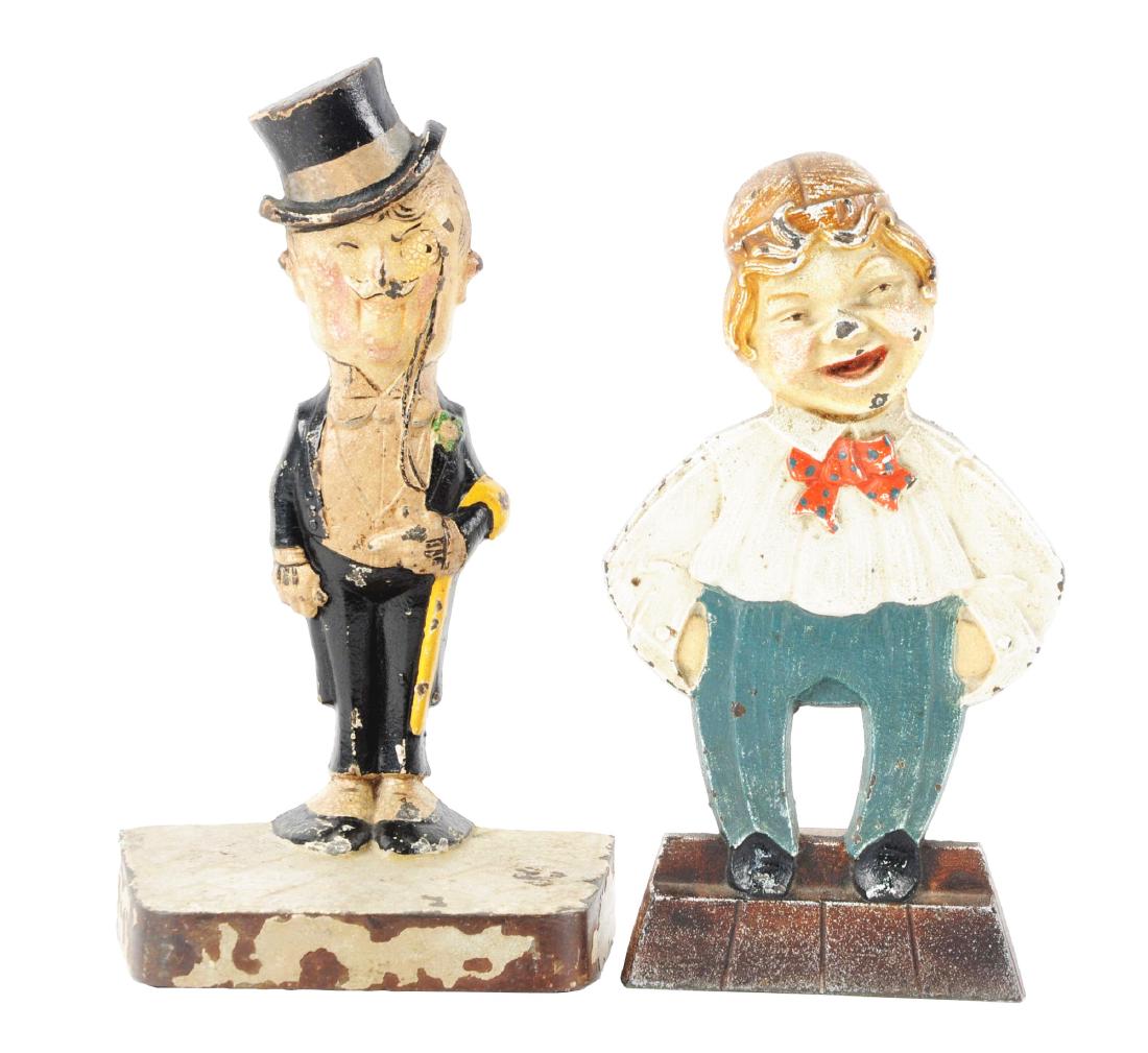 Lot of 2: Cast Iron Assorted Figure Doorstops. (1 of 2)