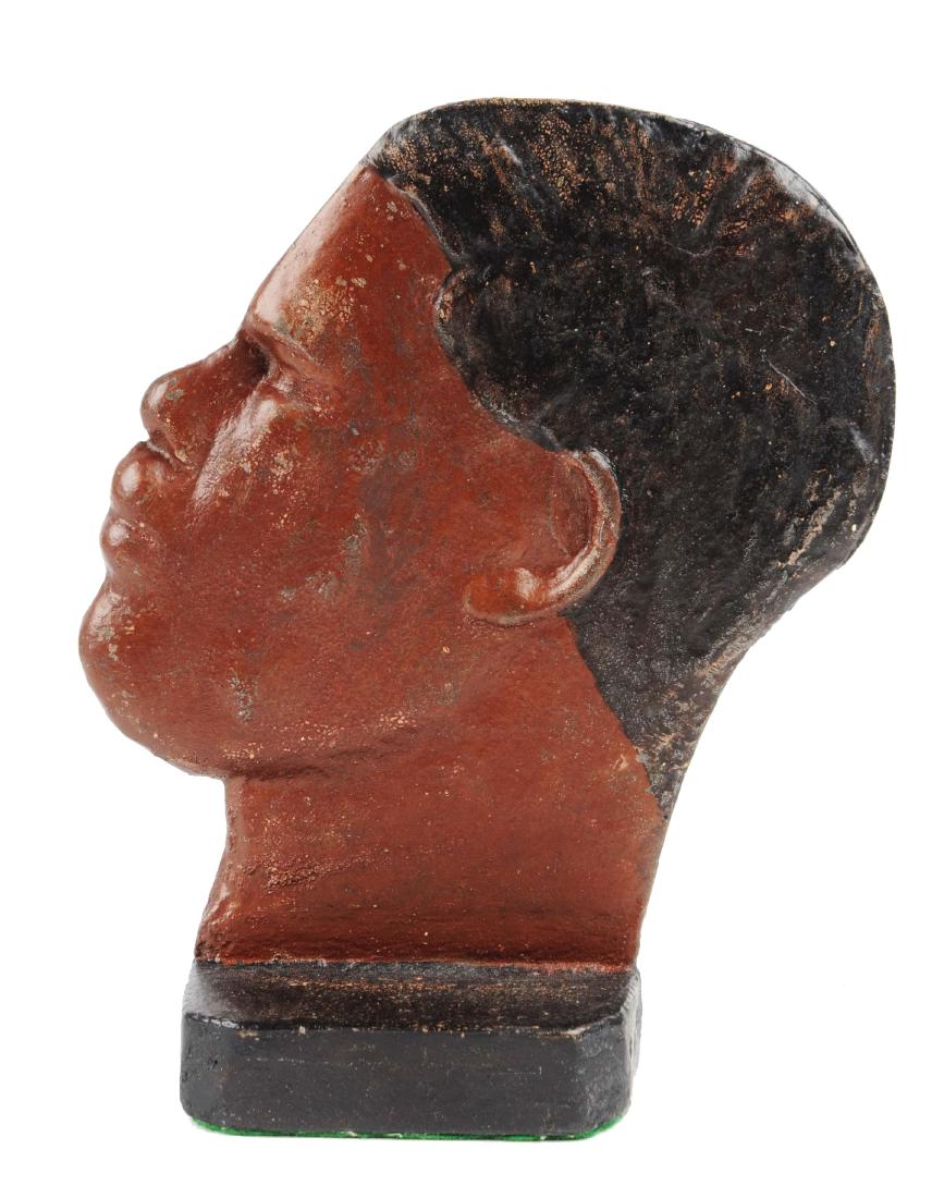 Cast Iron Joe Lewis Bust Doorstop. (1 of 2)