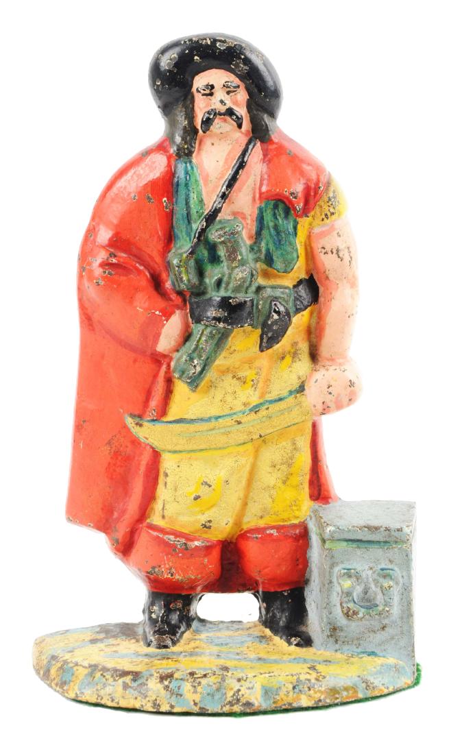 Cast Iron Pirate by Treasure Chest Doorstop. (1 of 2)